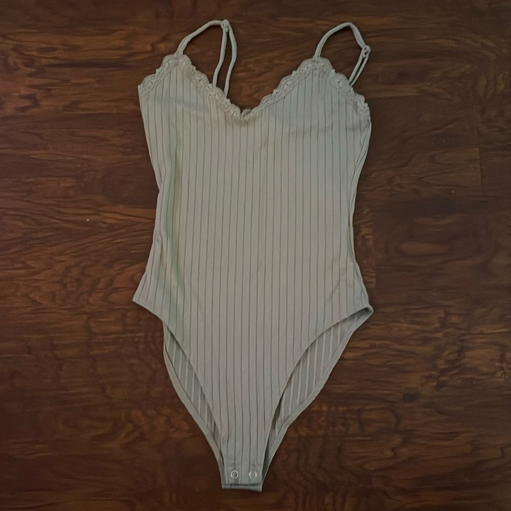 Forever 21 sage green tank bodysuit. Size Small